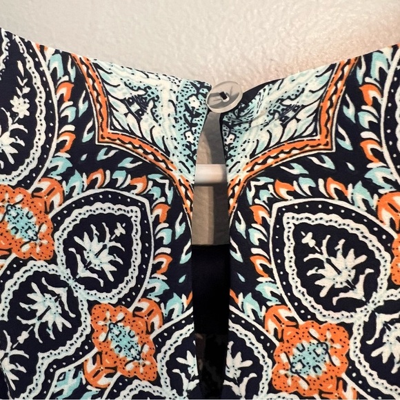 London Times Maxi Dress Front Slit Multicolor Sleeveless Size 12 Boho Beach - Picture 9 of 10